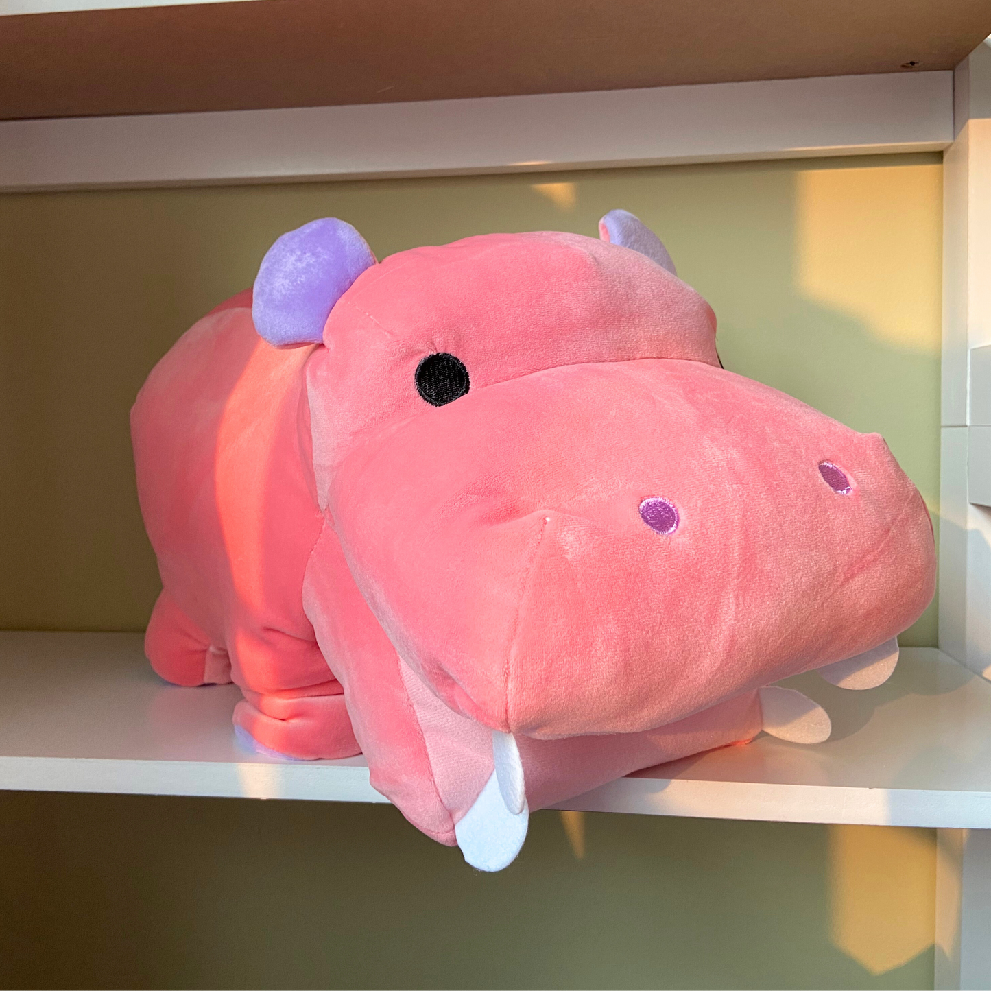 Pink Hippo Mochi Plush