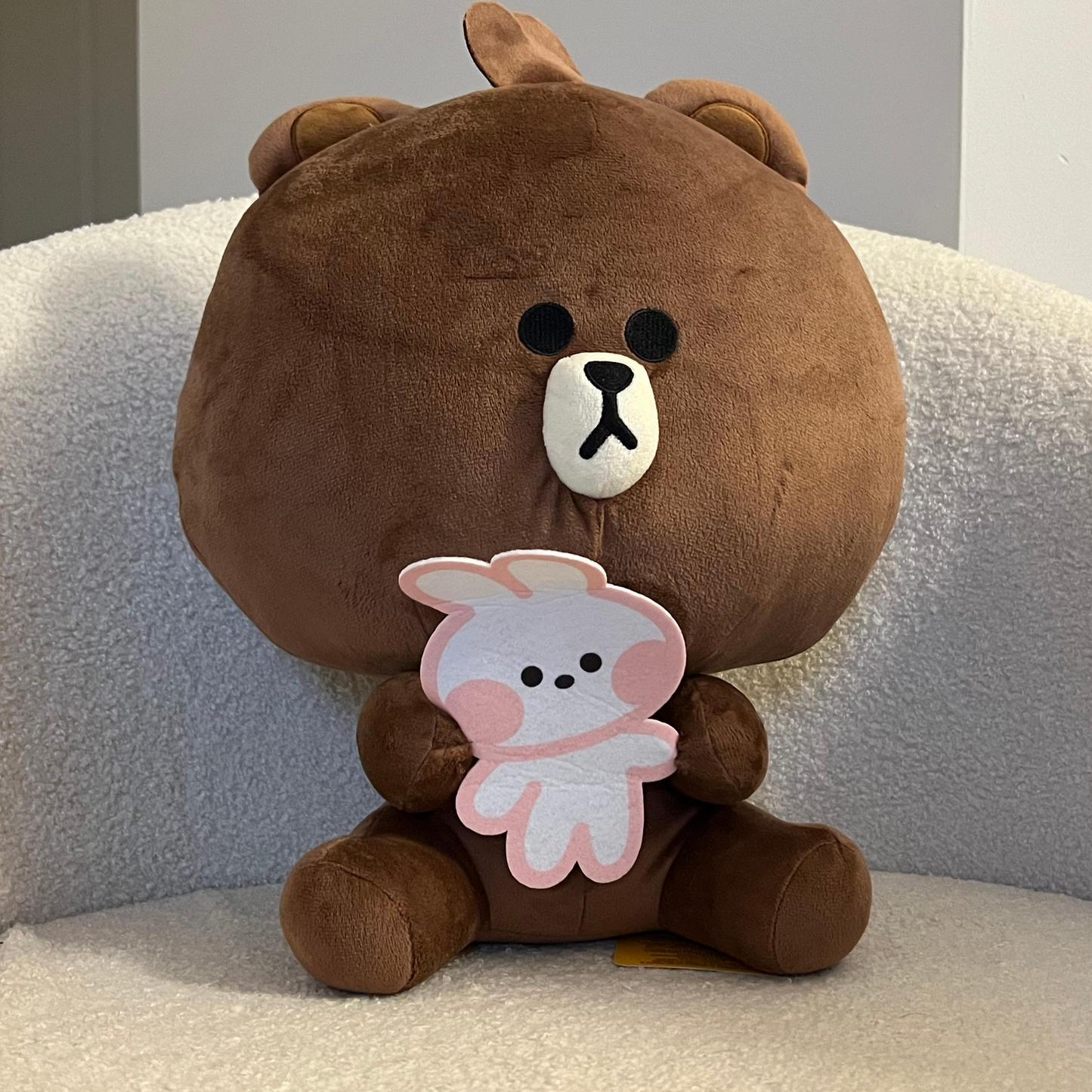Line Friends Brown Bear Holding Bunny