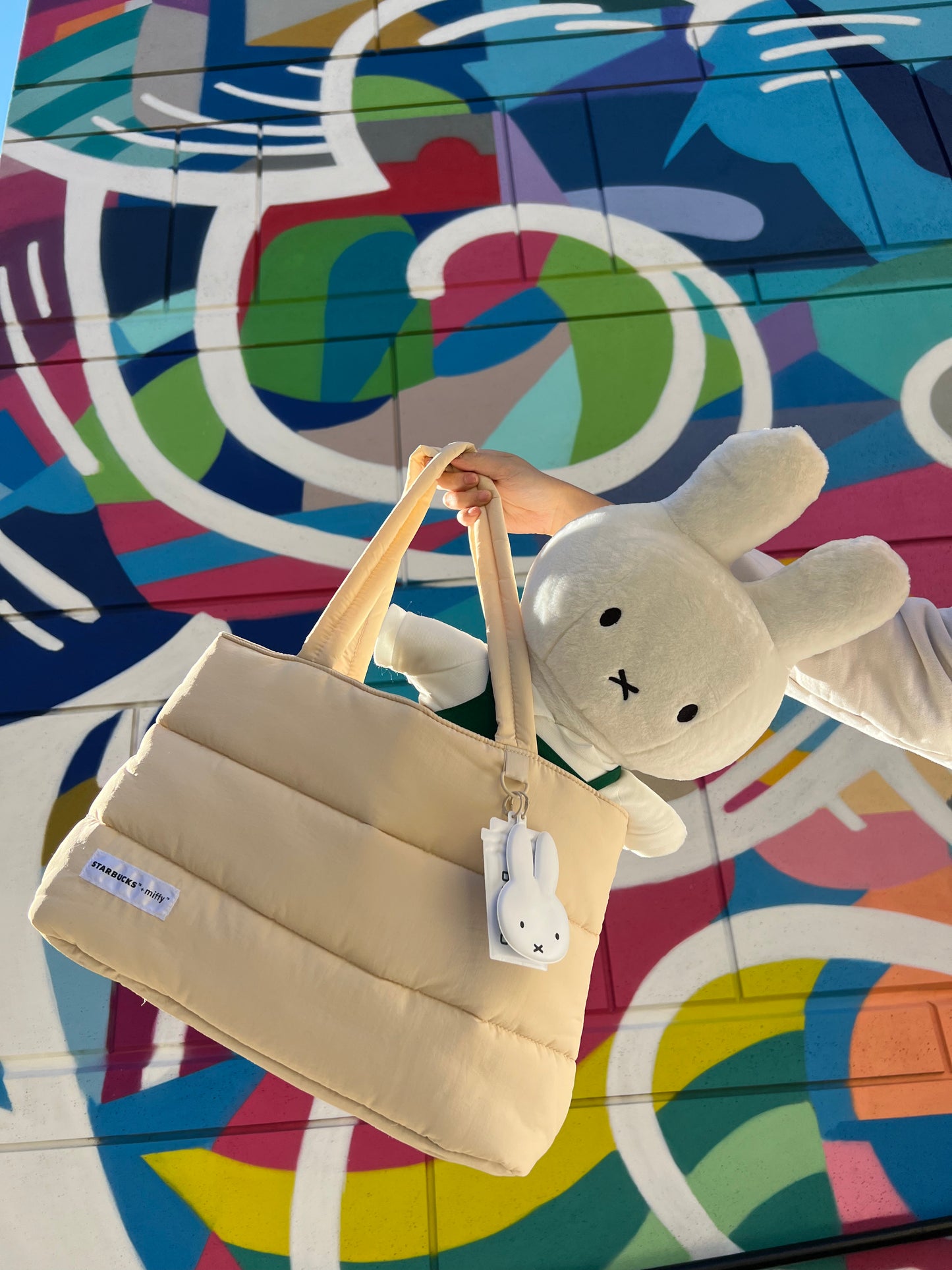 Miffy x Starbucks Collaboration Limited Edition Puffer Tote Bag
