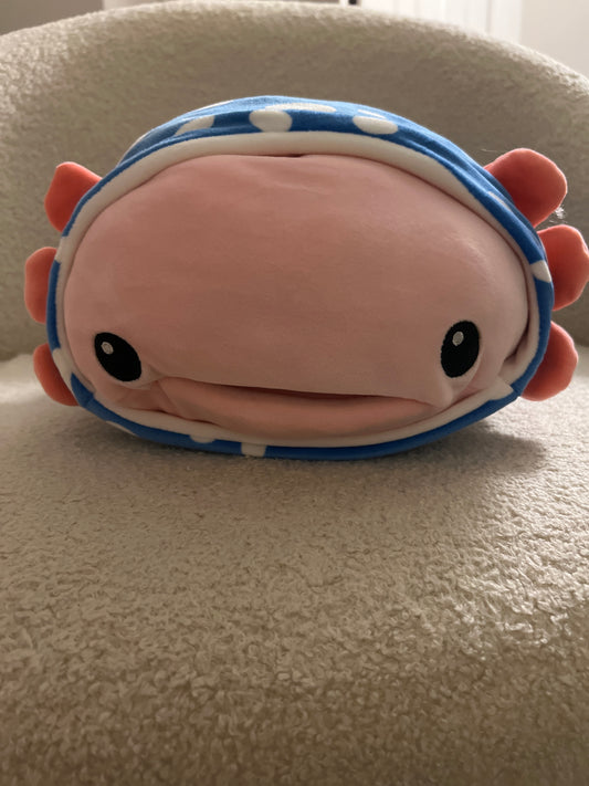 Pink Axolotl in Whale Costume Plush